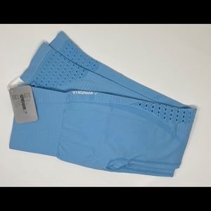 Seamless Energy High Waisted Leggings - Sky Blue -